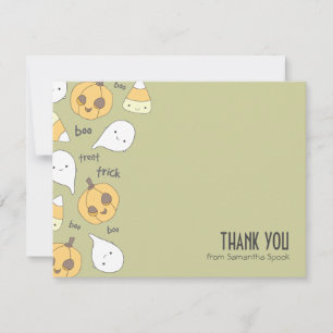Trick Treat Boo! Cartões de Nota Chata de Agrade