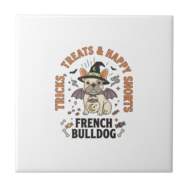 Trickster Bulldog Francês de Halloween (Frente)