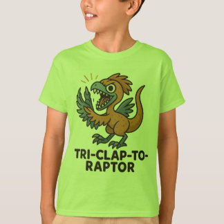 Triclap-a-Raptor - Camiseta de Dinossauro Minúscul