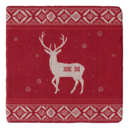 Tricô Vermelho Norueguês com Cervo, Apoio de Panel