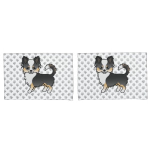 Tricolor preto Cão e patas de longa Casaco Chihuah