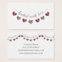 tricotado com dom ou cartão de visita