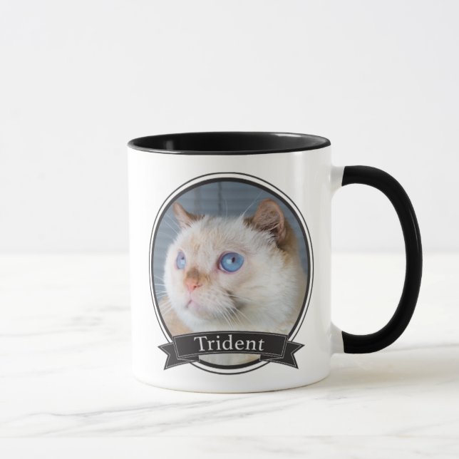 Trident a caneca de café 01 do gato (Direita)
