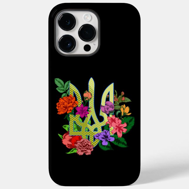 tridente tryzub da heráldica ucraniana flores flor (Verso)