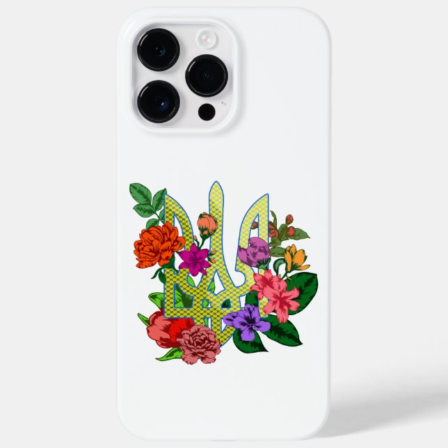 tridente tryzub da heráldica ucraniana flores flor (Verso)