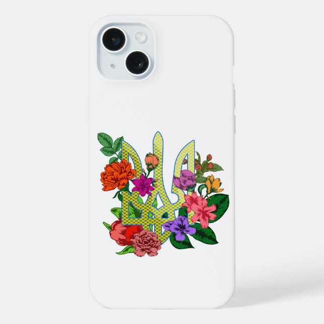tridente tryzub da heráldica ucraniana flores flor (Verso)