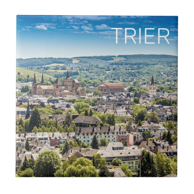 Trier Cityscape Panorama Moselle Alemanha Souvenir (Frente)