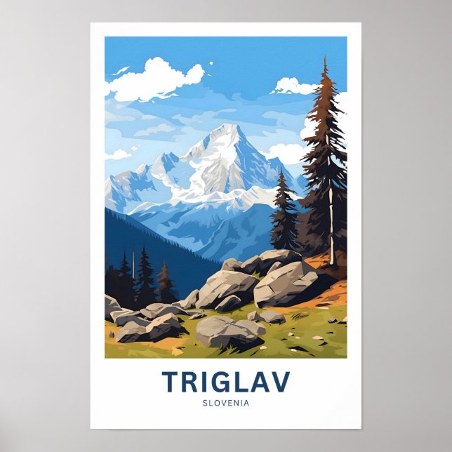Triglav Eslovênia Viagem Impressão (Frente)