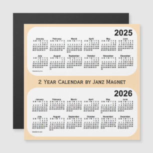 Trigo 2025-2026 calendário de 2 anos pelo ímã d