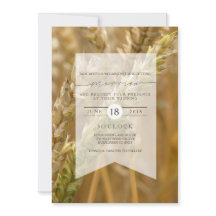 Trigo orgânico | Convite Para Casamento