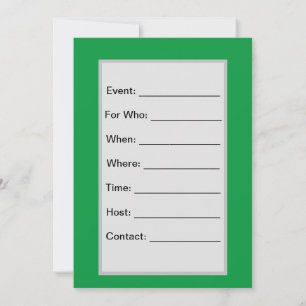 Trilha 8 Convite Plano, Tamanho: 5" x 7"