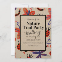 Trilha da Natureza Madeira Bugs Convite de Anivers