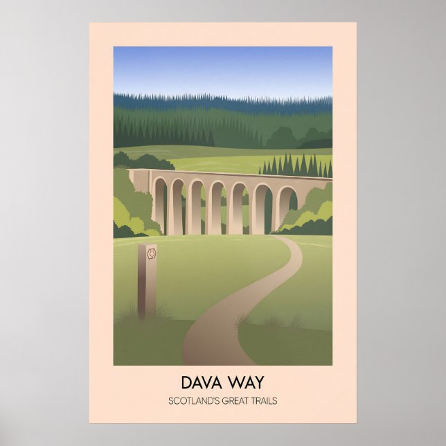 Trilha Dava Way Scotlands Great Trails Poster (Frente)