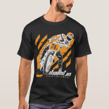 Trilha lisa que compete a camisa da motocicleta