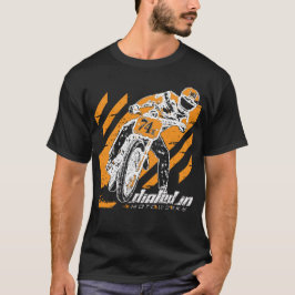 Trilha lisa que compete a camisa da motocicleta