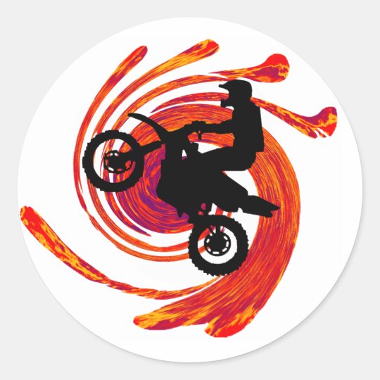 Trilhas do fogo de Moto Adesivo Zazzle Mueble Aparador Jardin ~ Trilhas do fogo de Moto Adesivo Zazzle