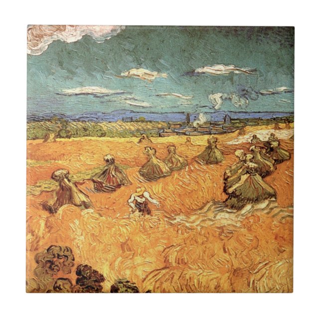 Trilhos com Ceifador por Vincent van Gogh (Frente)