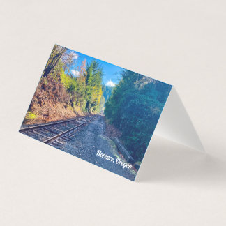 Trilhos de trem em Florence, Oregon Dobrado Card