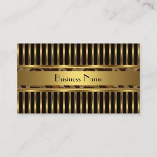 Trim. animal Dourado cartão de visita em preto