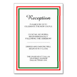 Trim de Natal Duplo - Cartão de Inserção de Recepç