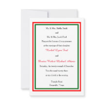 Trim de Natal Duplo - Convite de Casamento 3x5