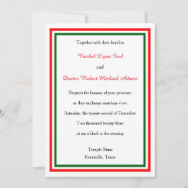 Trim de Natal Duplo - Convite de Casamento 5x7