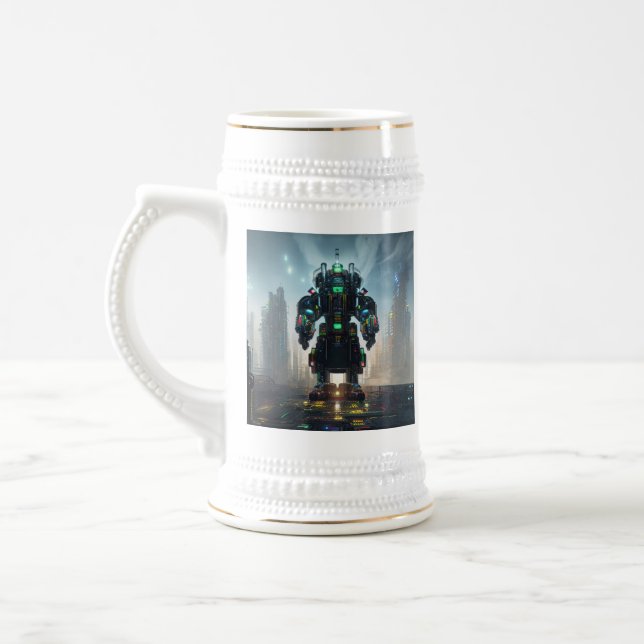 Trim de ouro branco de caneca de cerveja Robot 4 (Esquerda)