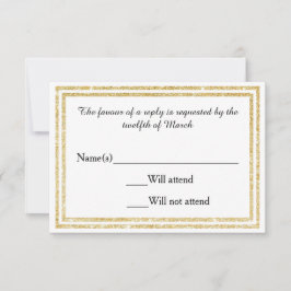 Trim Dourado com brilho - Placa RSVP