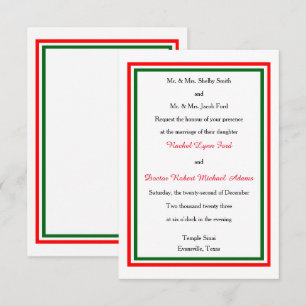 Trim. Natal Duplo - Convite de Casamento 3x5