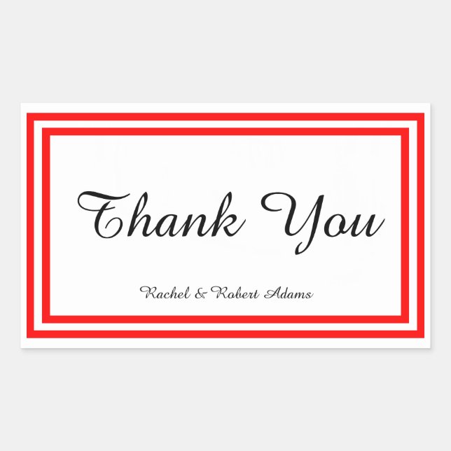 Trim Vermelho Duplo - Adesivo Retângulo (Frente)