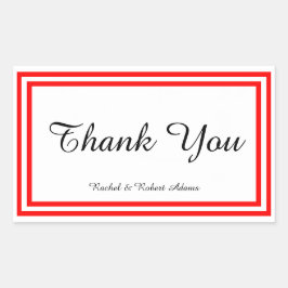 Trim Vermelho Duplo - Adesivo Retângulo