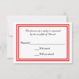 Trim Vermelho Duplo - Placa RSVP