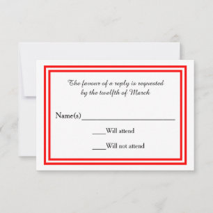 Trim Vermelho Duplo - Placa RSVP