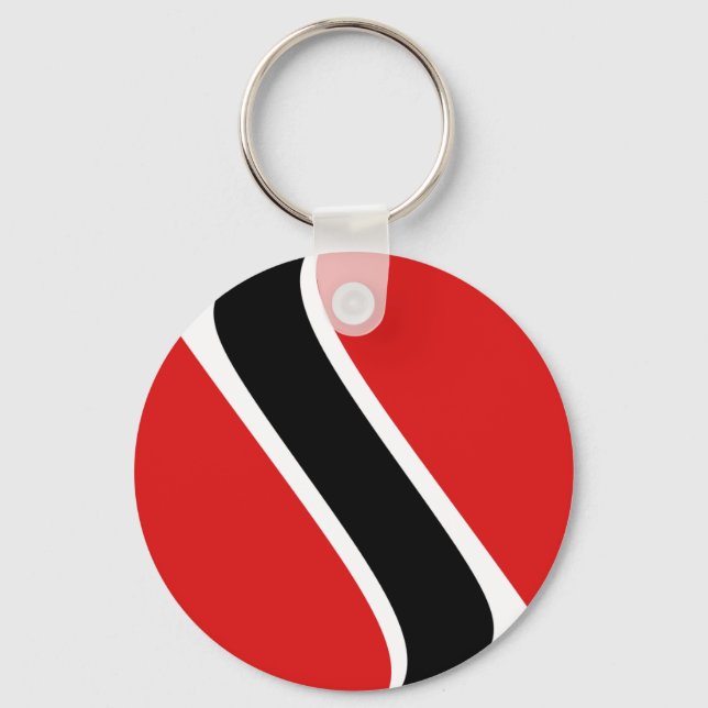 Trinidad e Tobago Fisheye Flag Chaveiro (Frente)