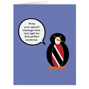 Trinidad Tobago Ms. Penguin Cartão Grande Falante