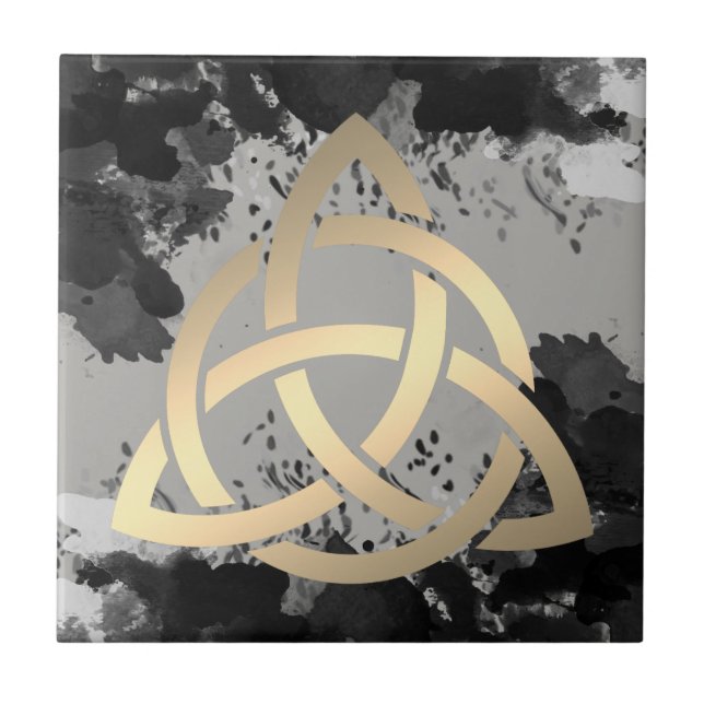Trinity Knot Celtic Dark Clouds Sky (Frente)