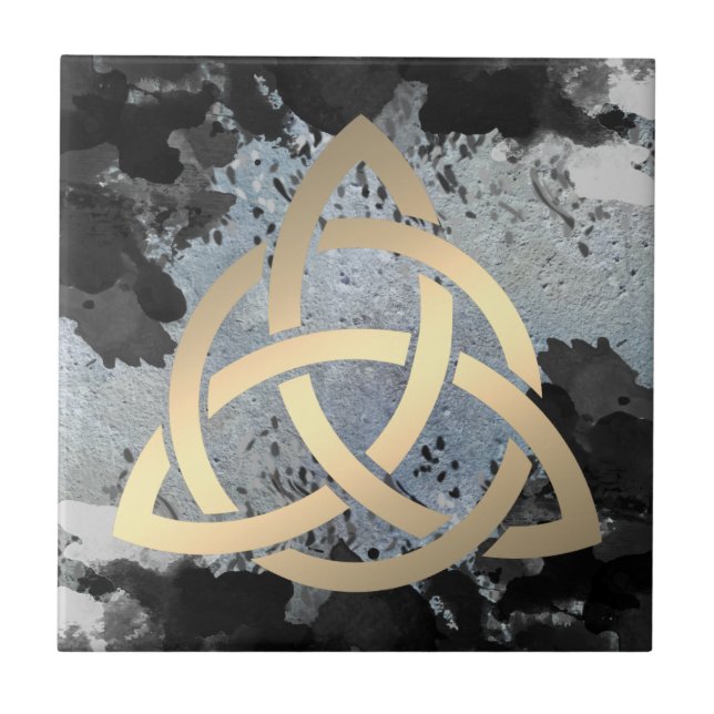 Trinity Knot Celtic Dark Clouds Sky (Frente)