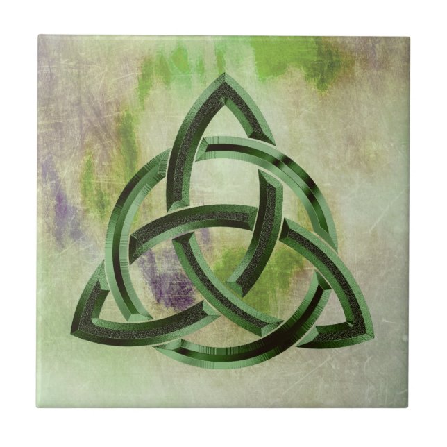 Trinity Knot Celtic Green Grunge Vintage (Frente)