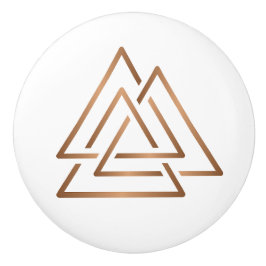 Trinity Knot - Minimalist Bronze Line Art