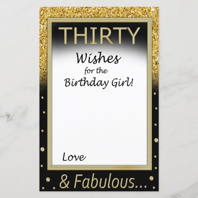 Trinta desejos para a aniversariante (Frente)