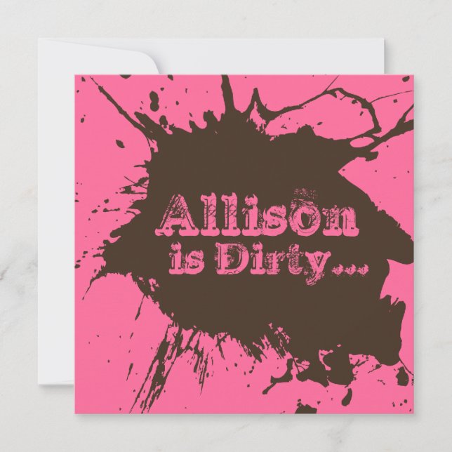 Trinta sujos - convite de festas do aniversário de (Frente)