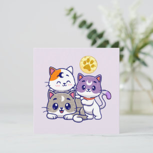 Trio Adorável - Três Gatos Gelados
