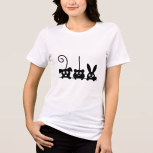 Trío de Animais Fofos Minimalistas Cachorro, Gato