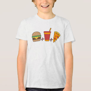 Trio de Fast-Food: Hambúrguer, Refrigerante, Fatia