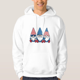 Trio de Gnomos Patrióticos Camisa Vintage Vetor De