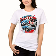 Trio Patriótico de Peixes - Impressão de Arte Verm