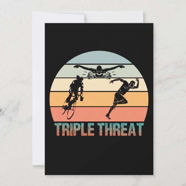 Tripla ameaça - Triathlon Sunset (Frente)