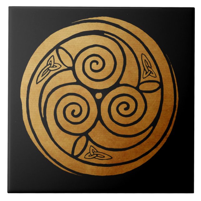 Triple Celtic Knot Swirl Mandala (Frente)