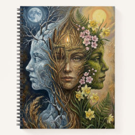Triple Goddess Winter to Spring Imbolc Fantasy Art