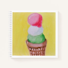 Triple Scoop Ice Cream Cone